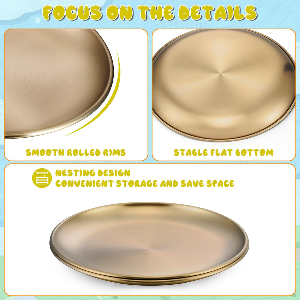 TeamFar kids plates smooth edge close-up—gentle on little hands during mealtimes.