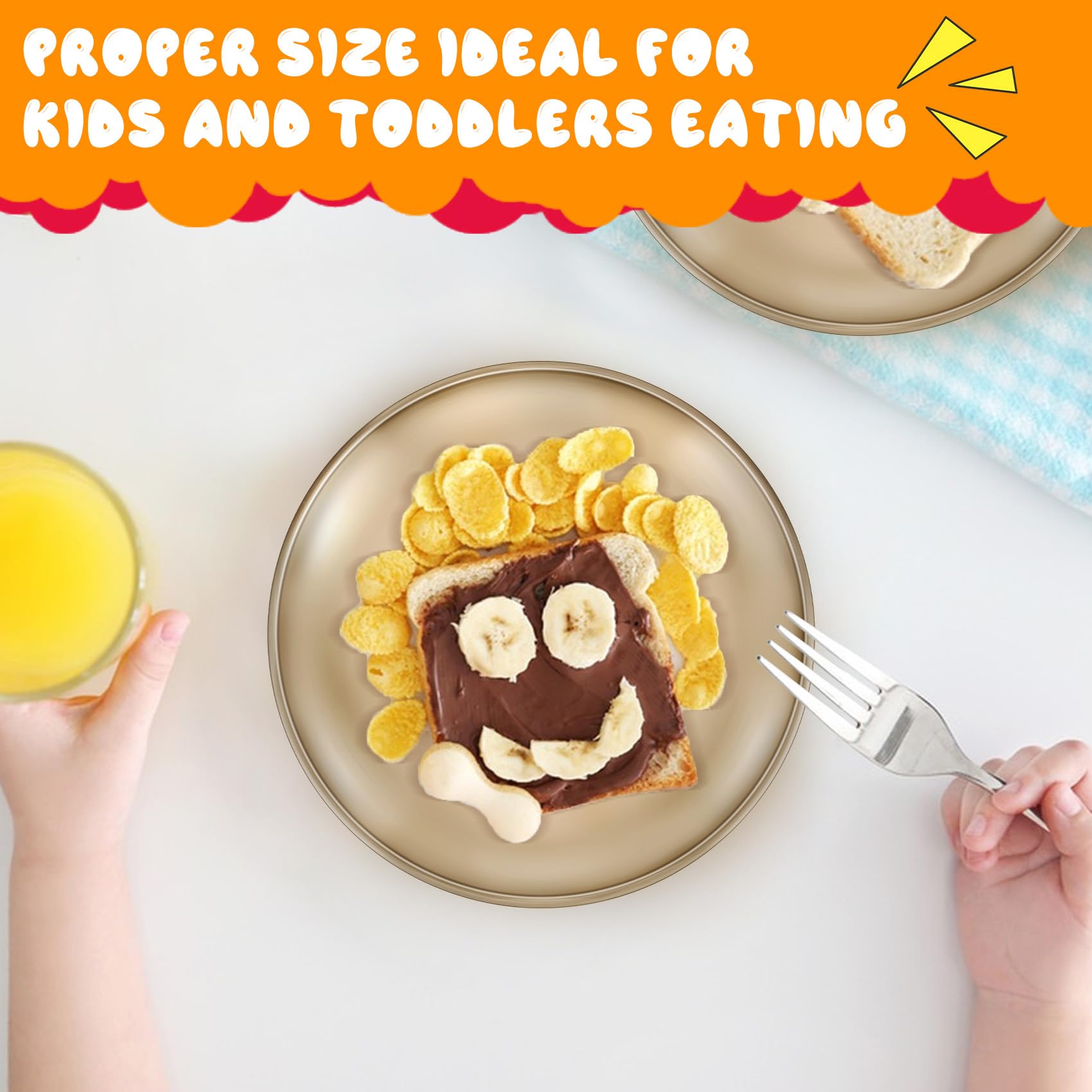 TeamFar unbreakable kid plate depicted outdoors ready for picnic and travel use