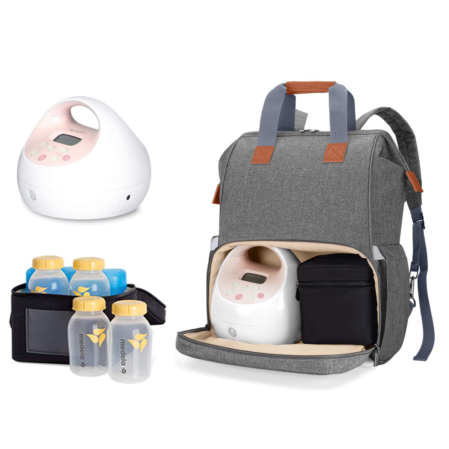 Teamoy breast pump bag laptop sleeve focus demonstrates on-the-go work readiness.