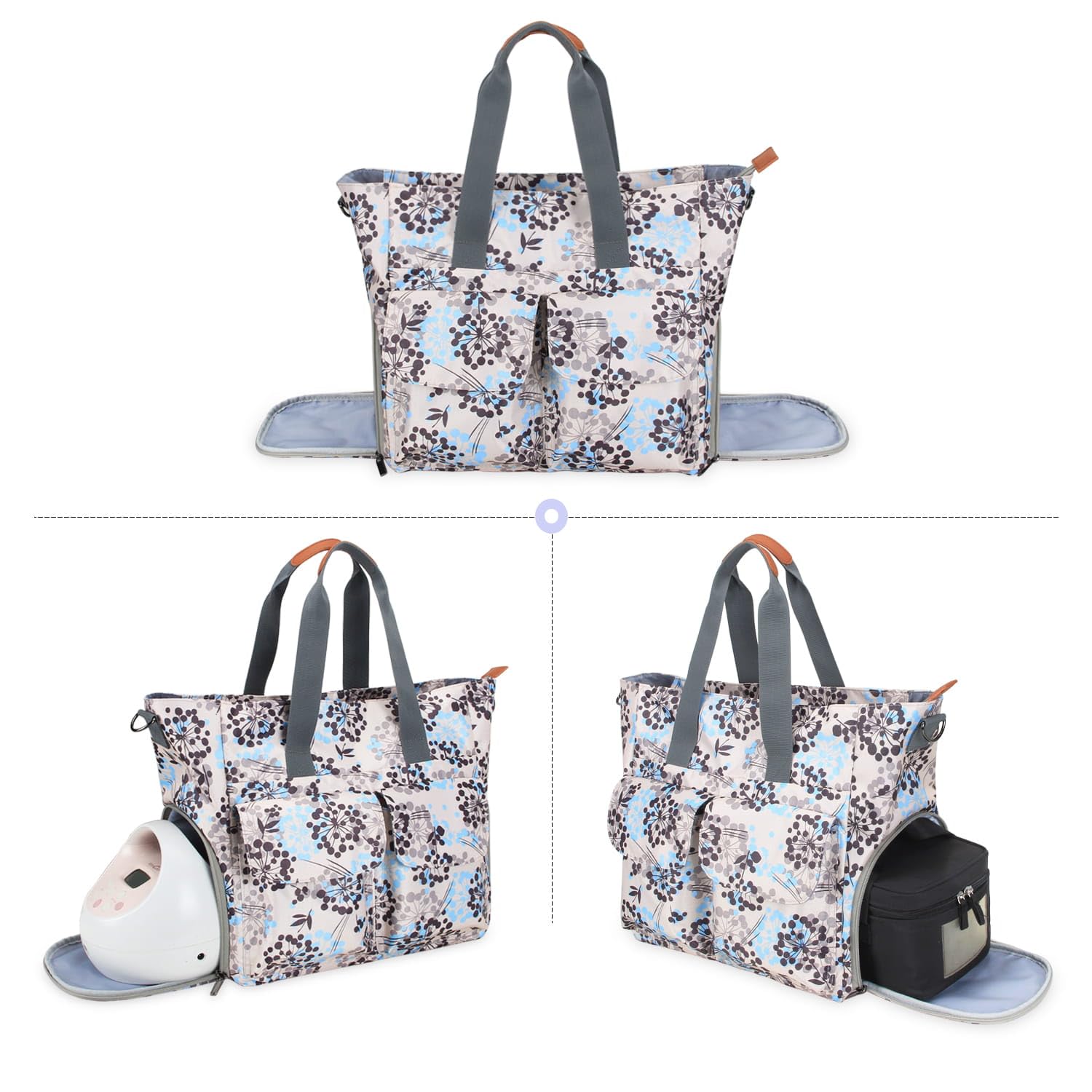 Teamoy breast pump bag with a side pocket fits Spectra S1/S2 for organized on-the-go use.