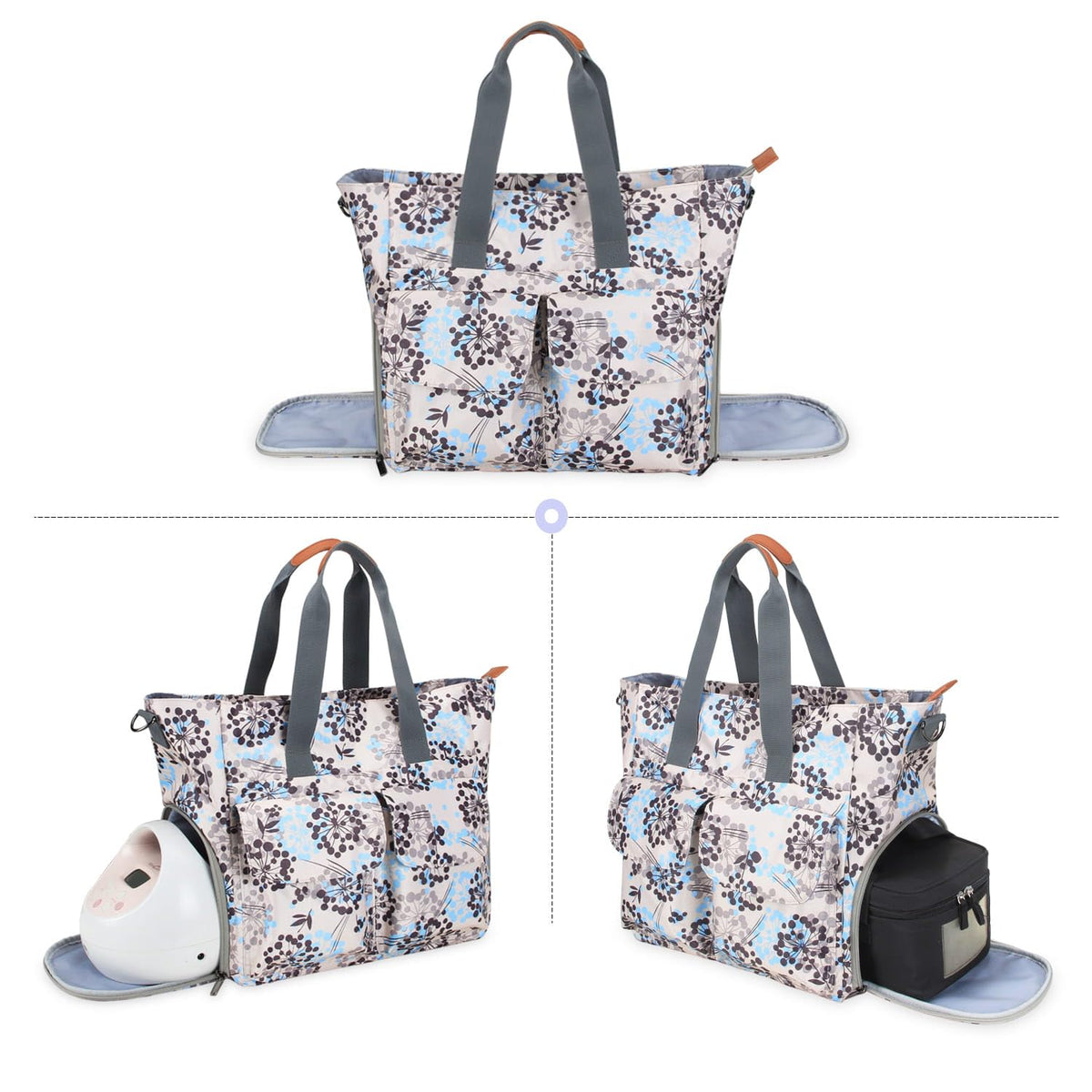 Teamoy breast pump bag with a side pocket fits Spectra S1/S2 for organized on-the-go use.