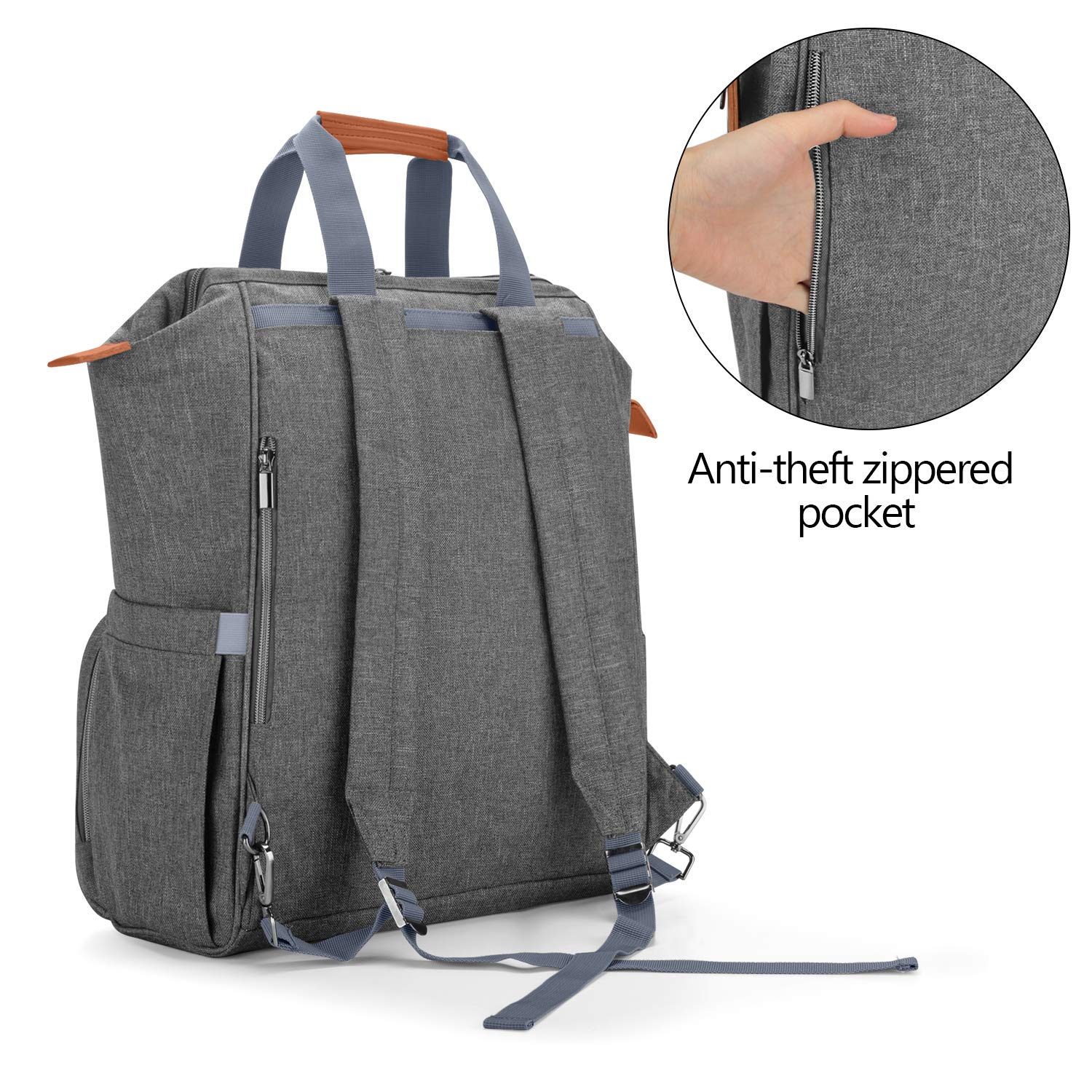 Teamoy breast pump bag top-zip opening provides easy access to contents.