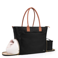 Teamoy breast pump travel bag with leather handle for durable daily use.