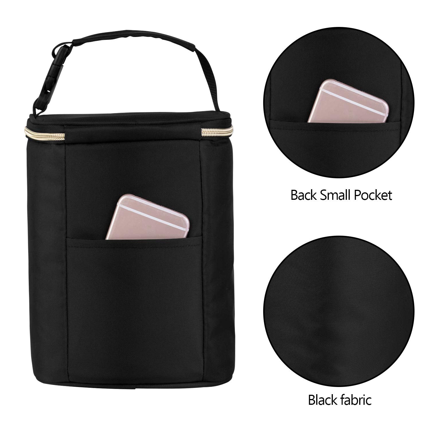 Teamoy breastmilk cooler bag front pocket for small essentials during outings.