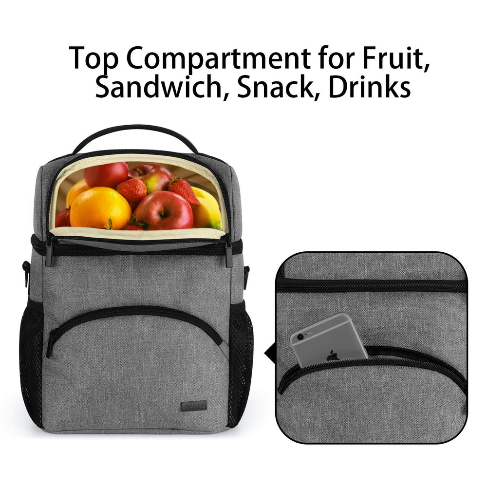 Teamoy breastmilk cooler bag top compartment for snacks during outings