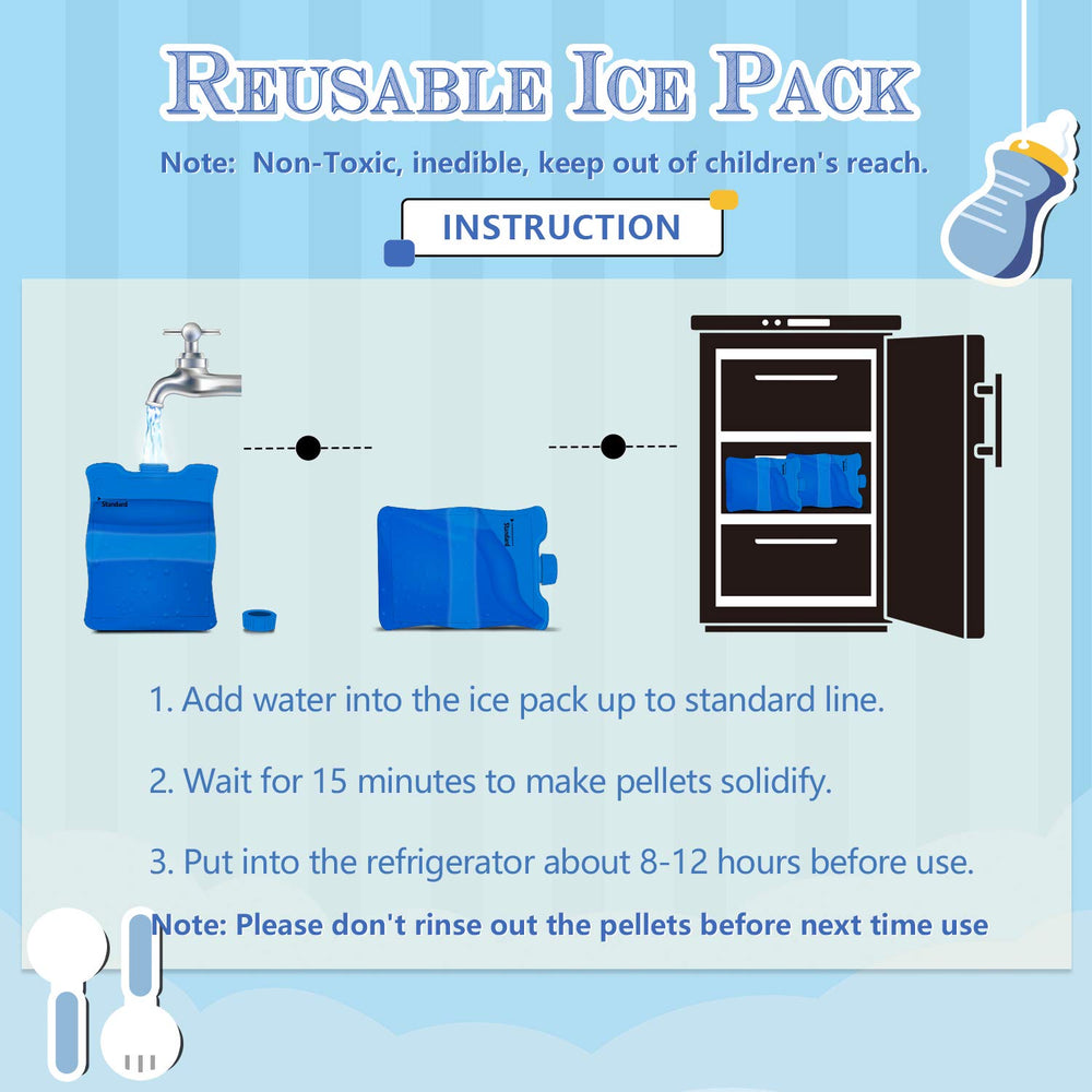 Teamoy ice pack ready for long transport when frozen.