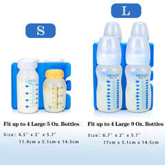 Teamoy ice-pack contoured shape cradles bottles for stable cooling.