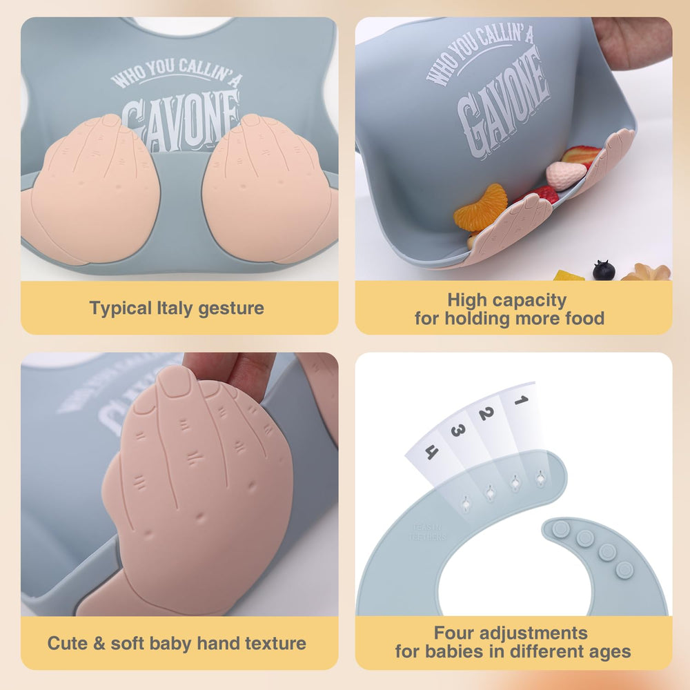 Teasin' Teethers wide catcher pocket keeps clothes and floors clean.