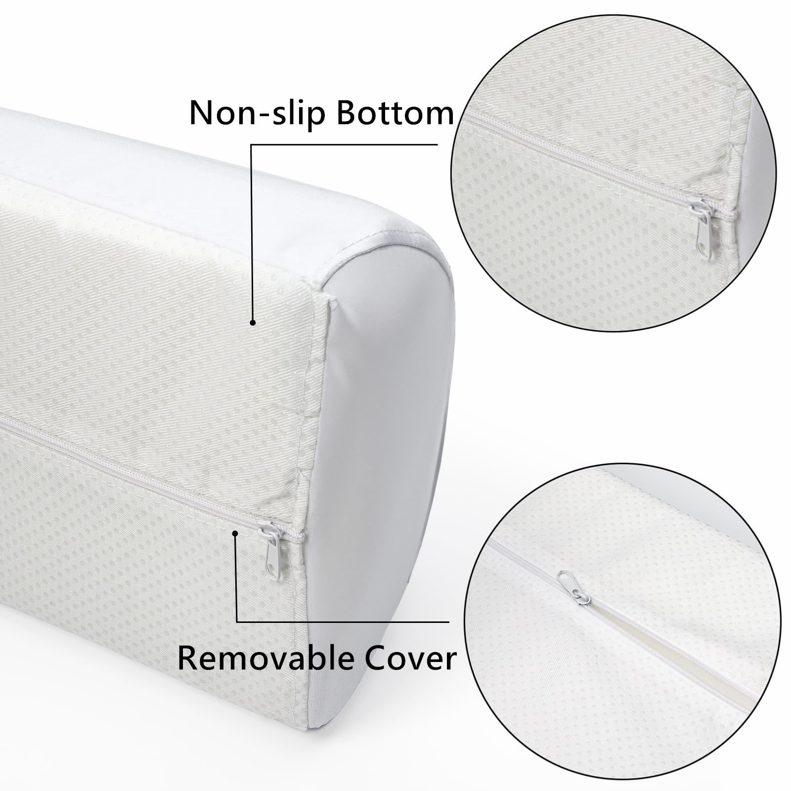 Tebery bed rail pads non-slip bottom stays securely in place