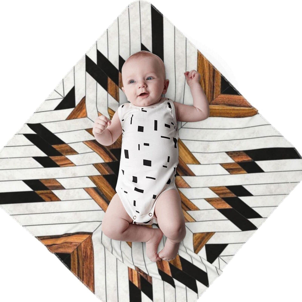 Tebjh swaddle in-use shows breathable warmth during year-round care