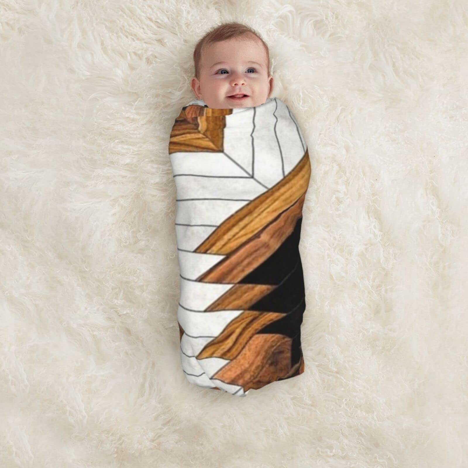 Tebjh swaddle size 35x35 inches provides versatile coverage for photos and tummy time