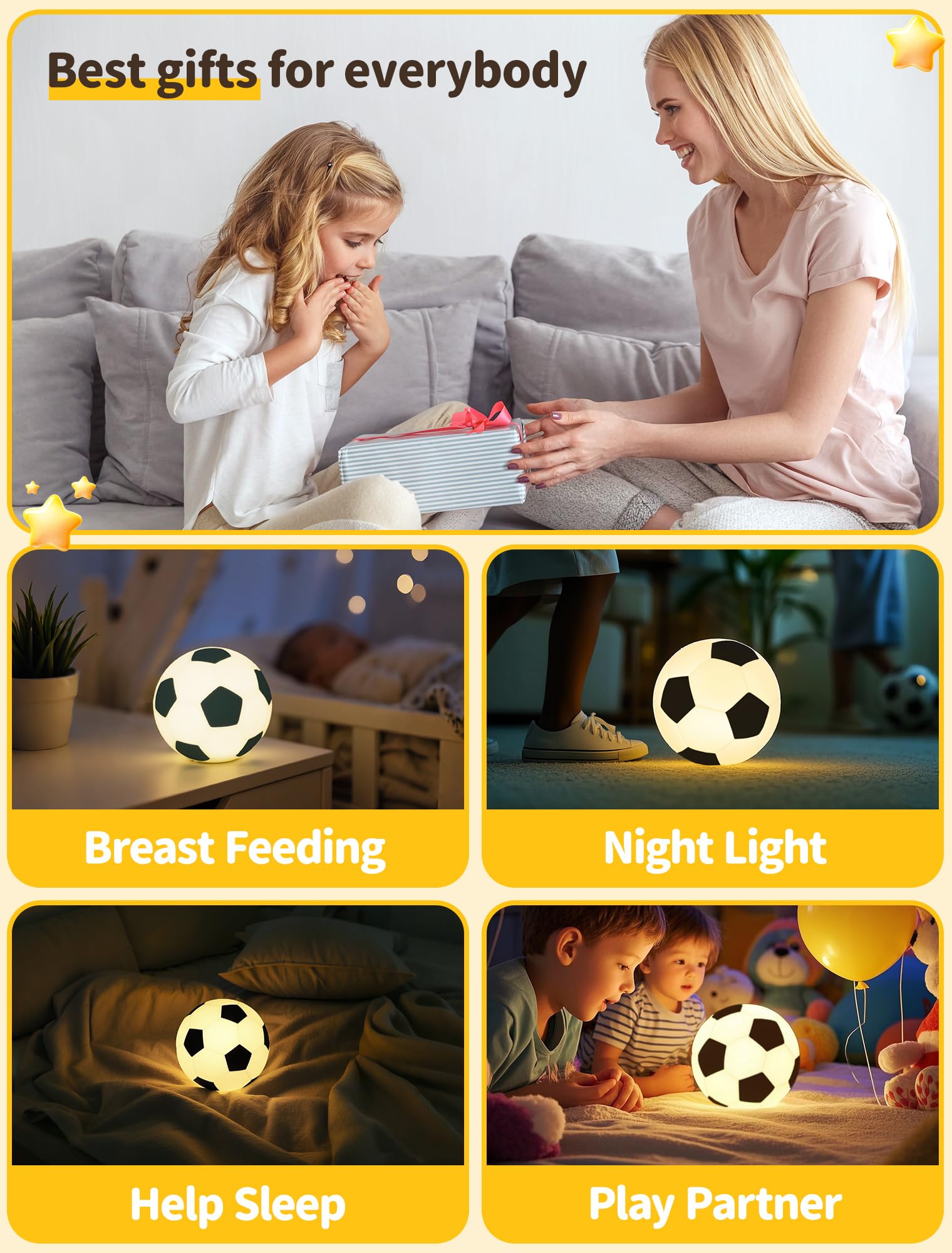 TechCharm Soccer Night Light gift idea suitable for soccer fans