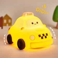 TechCharm taxi rooftop light accents illuminate softly, enhancing cozy nursery lighting.