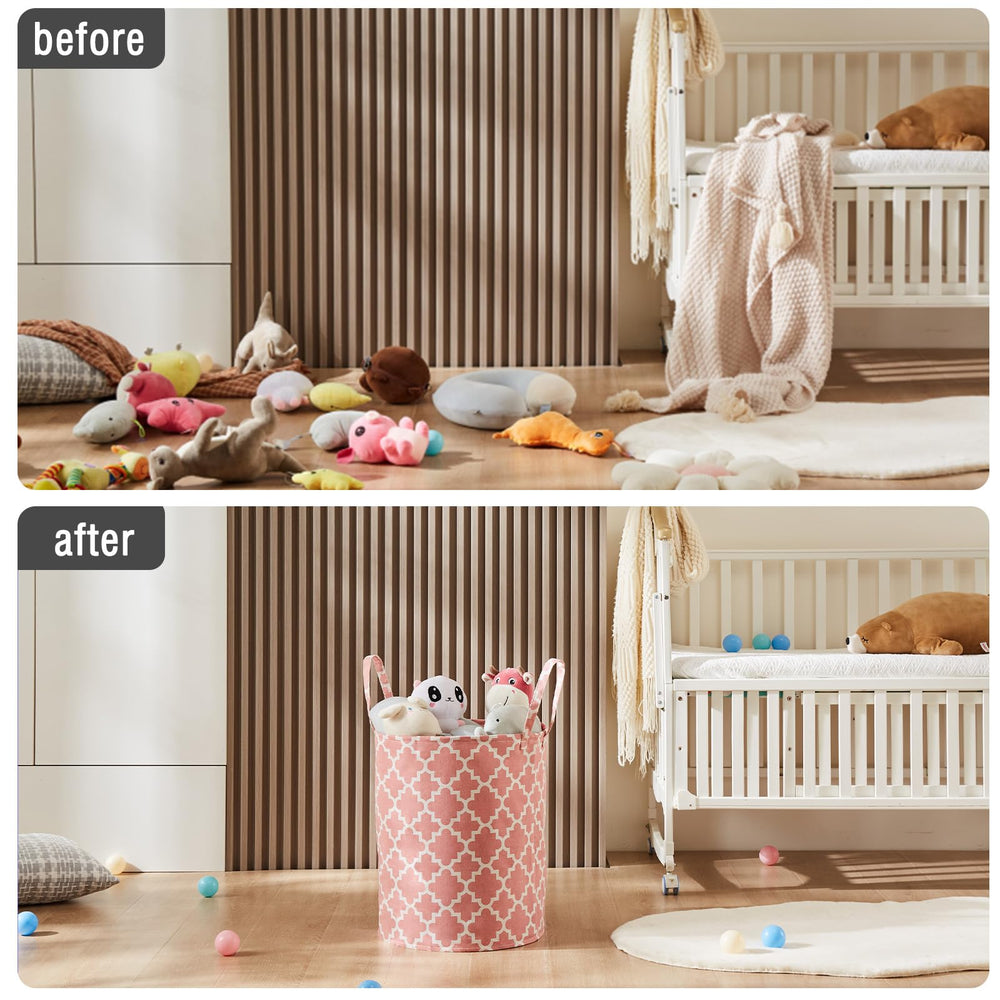 TECHMILLY 63L basket with long handles for simple carrying laundry