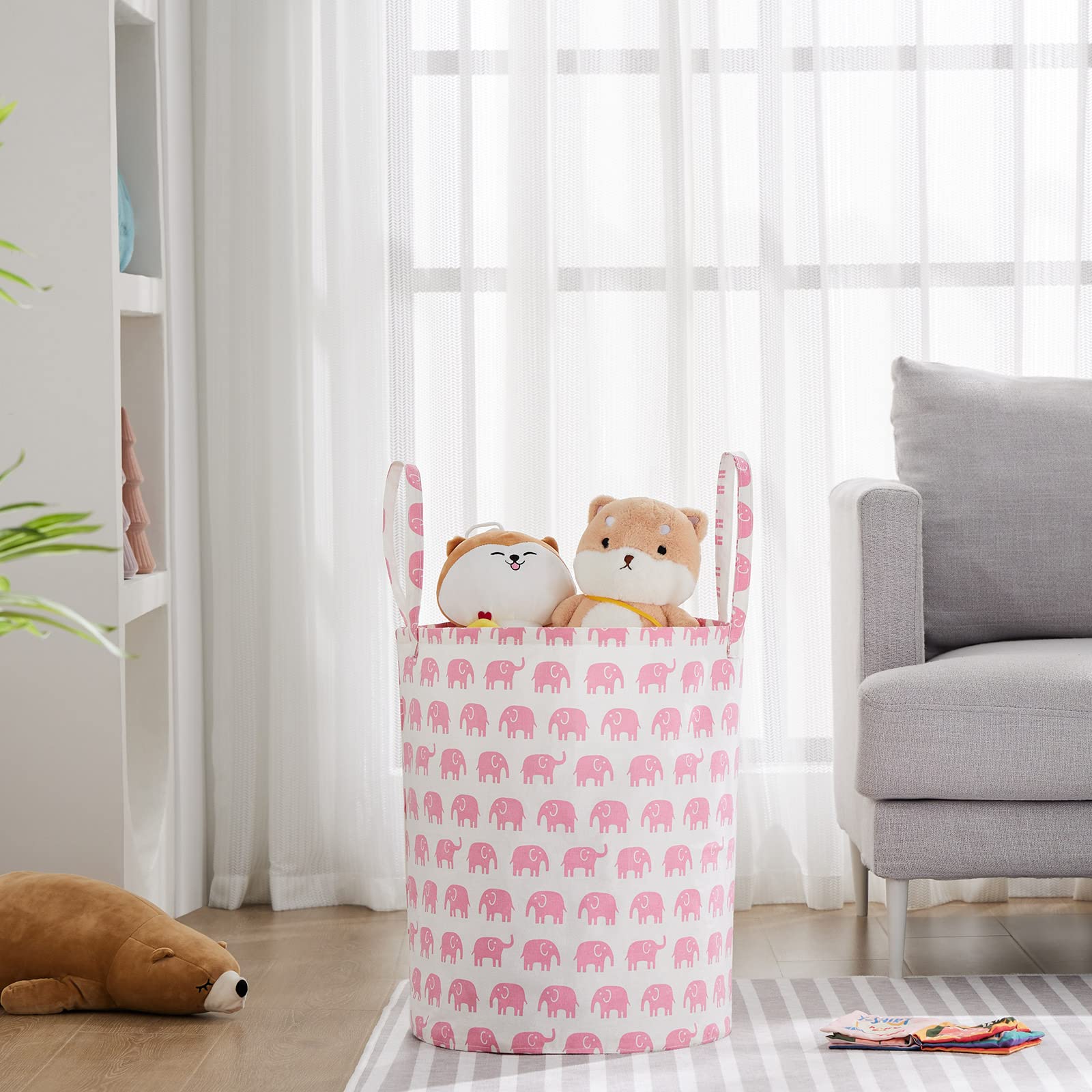 TECHMILLY collapsible hamper folded under bed saves space