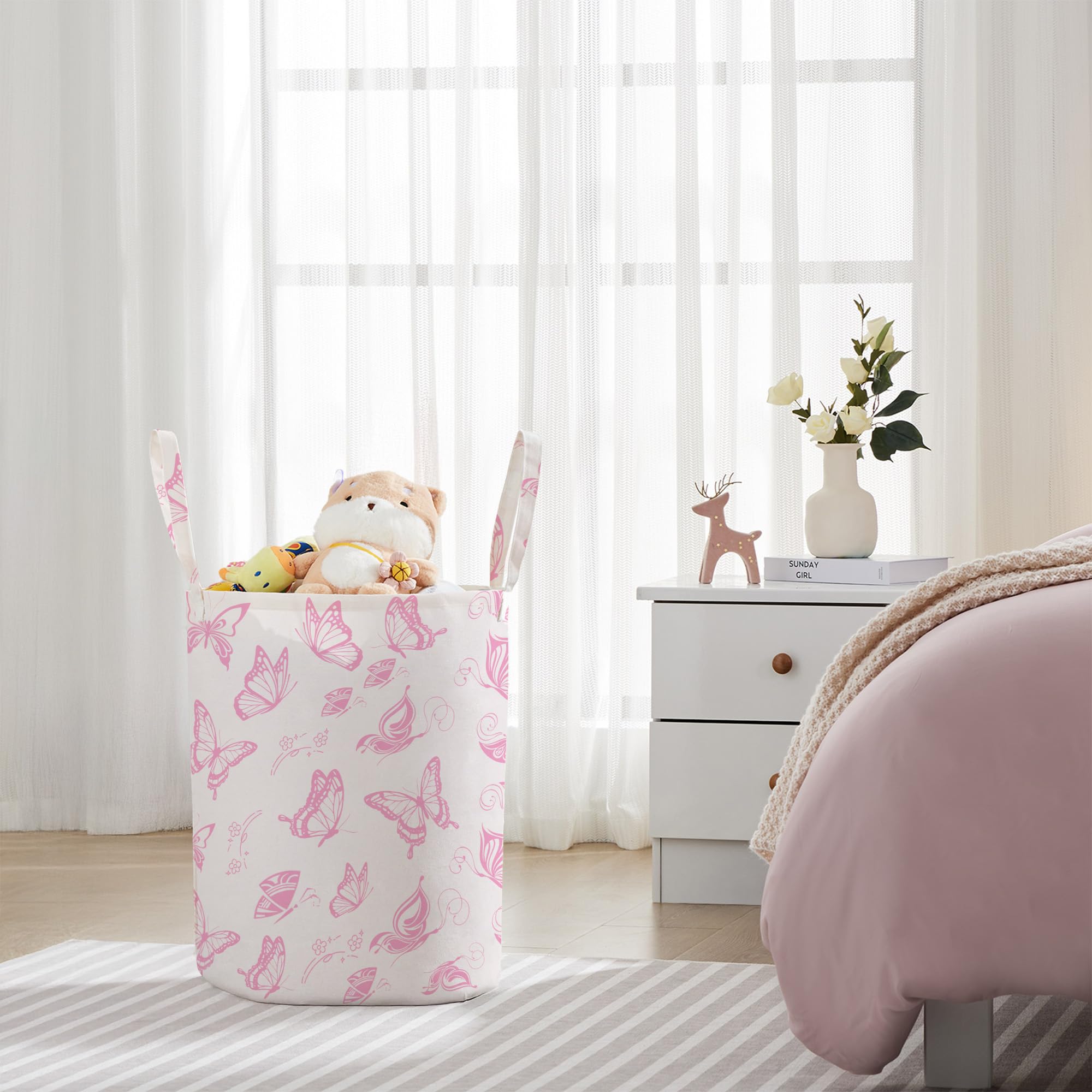 TECHMILLY diaper and clothes storage basket simplifies daily nursery tidying.