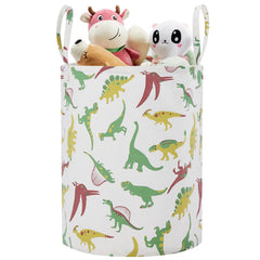 Techmilly green dinosaur storage basket for easy organization in kids' rooms.