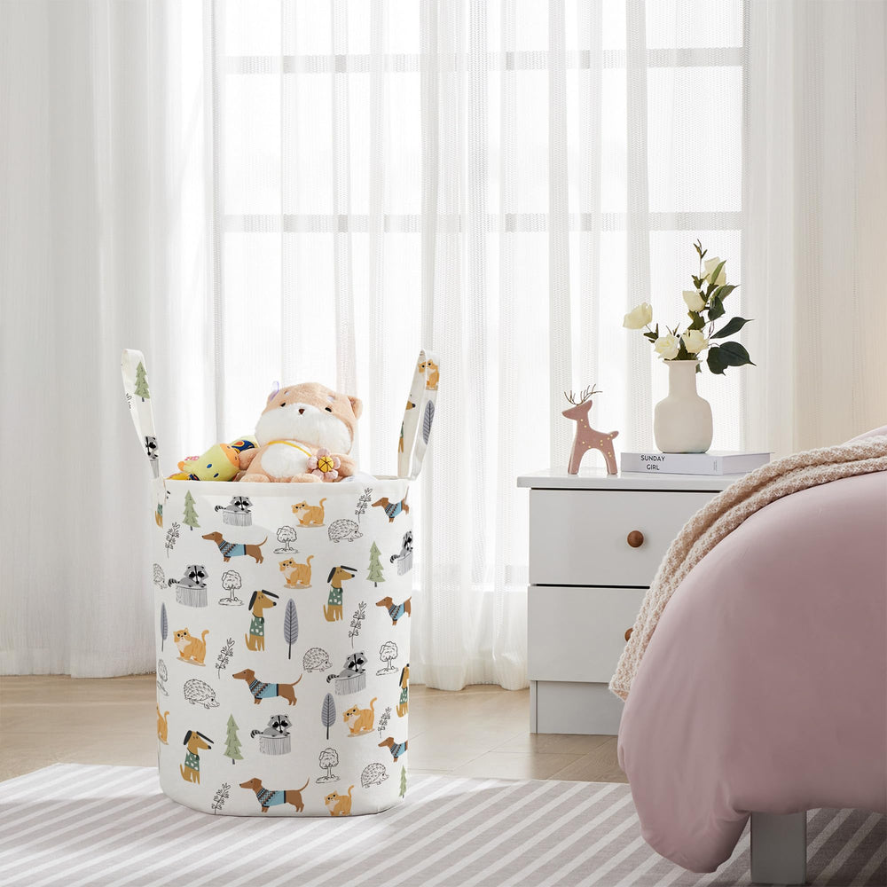 TECHMILLY kids-room decor basket blends fun patterns with practical storage for toys