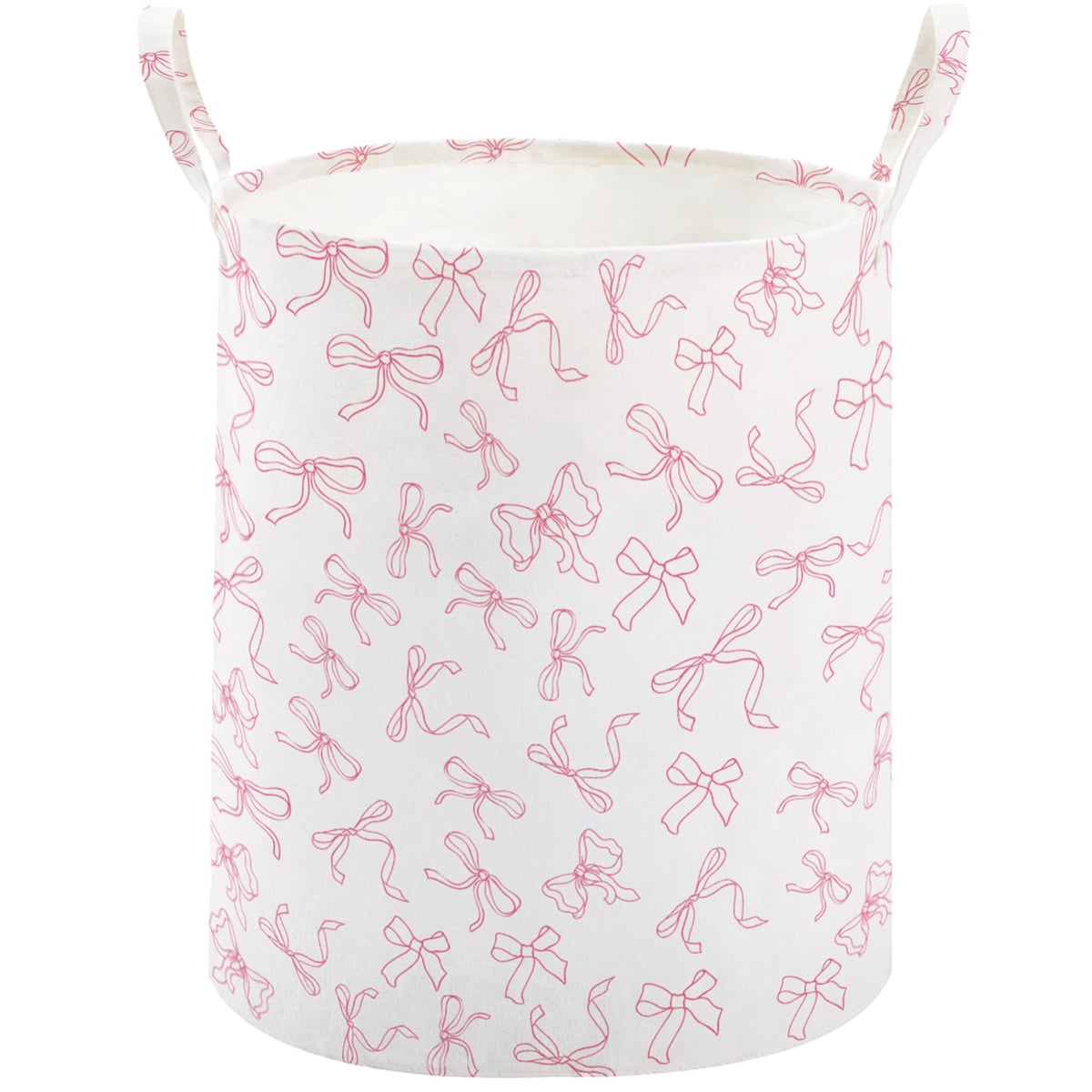 TECHMILLY large storage basket with bowknot design promotes tidy nursery organization