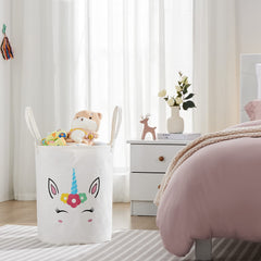 TECHMILLY basket features long handles for easy carrying around the nursery and playroom.