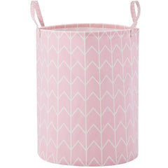 TECHMILLY large storage basket pink geometry pattern keeps nurseries organized for toys and clothes