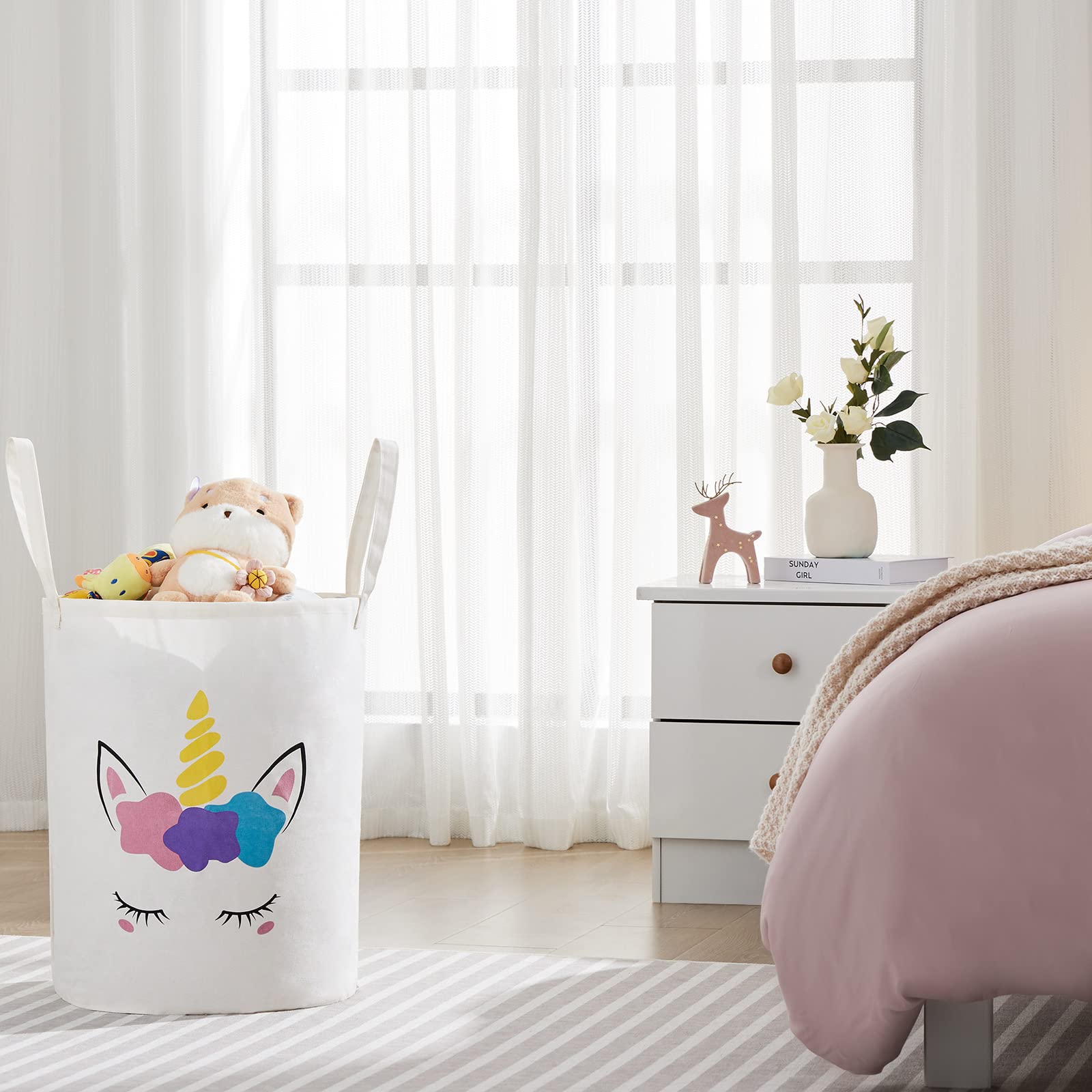 TECHMILLY large storage basket under-bed-storage image demonstrates compact organization.