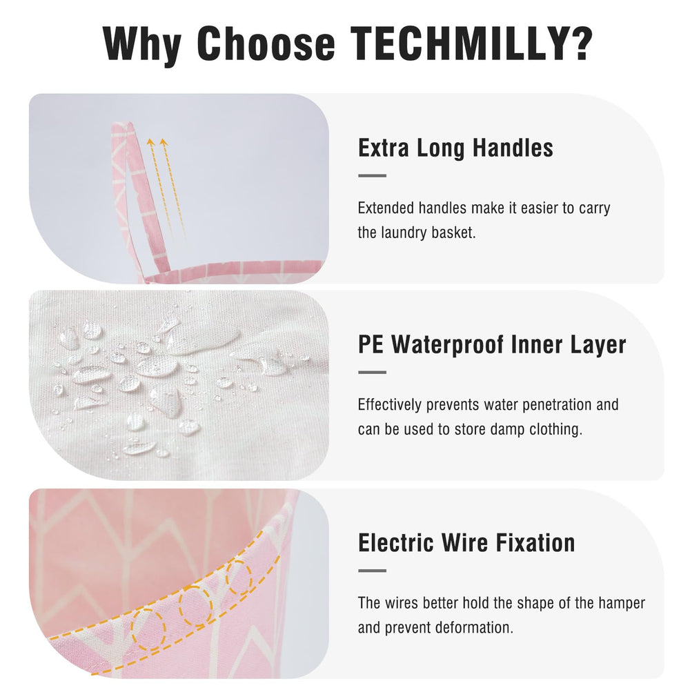 TECHMILLY waterproof inner liner protects contents from spills and leaks.