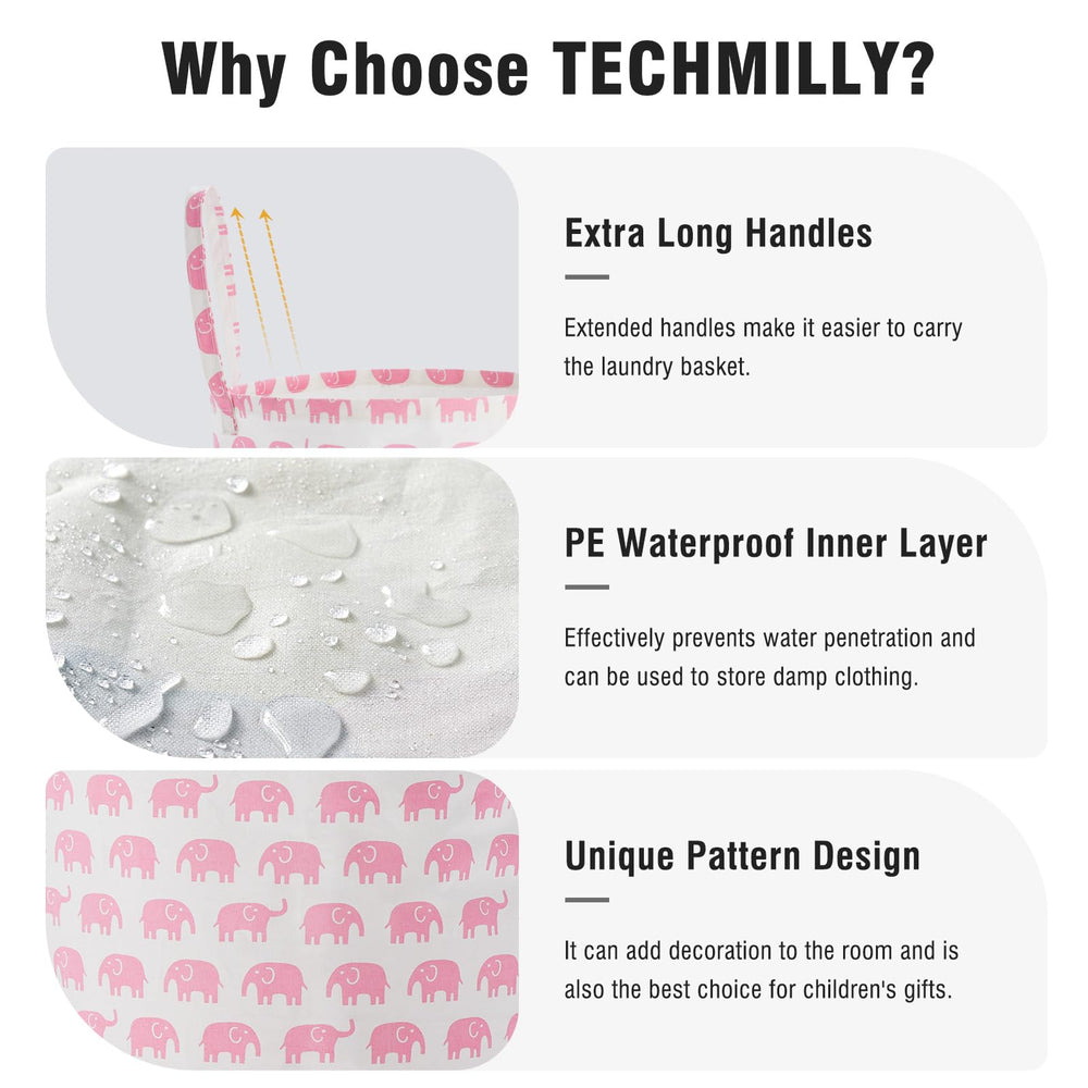 TECHMILLY waterproof inner liner protects contents from spills