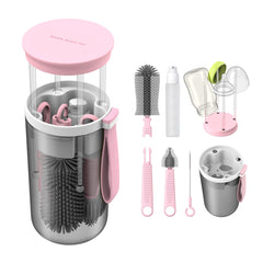 TechoEcho travel bottle brush extendable handle cleans bottles effectively on trips