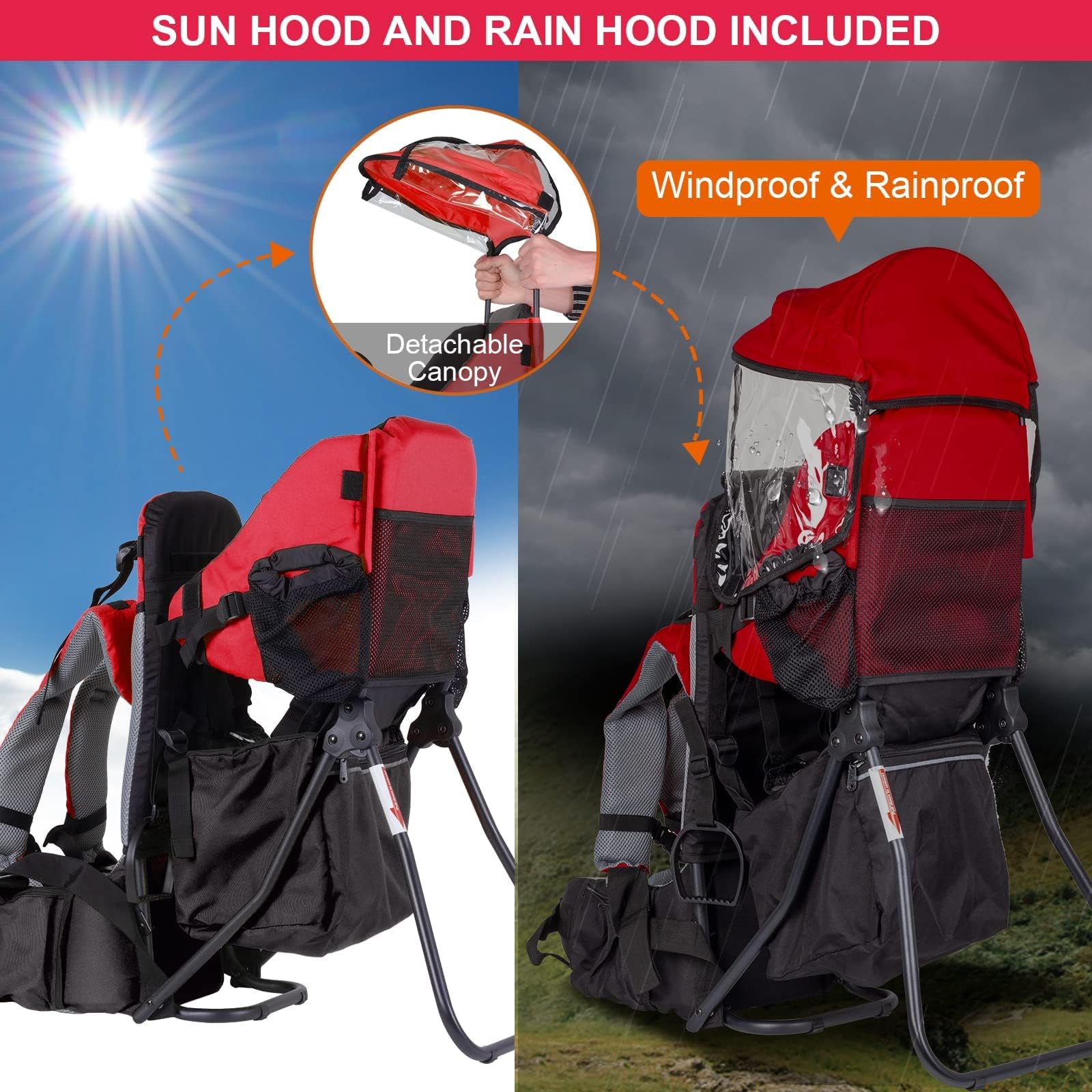 TeckCool_Store insulated pocket detail for snacks or bottles on the trail