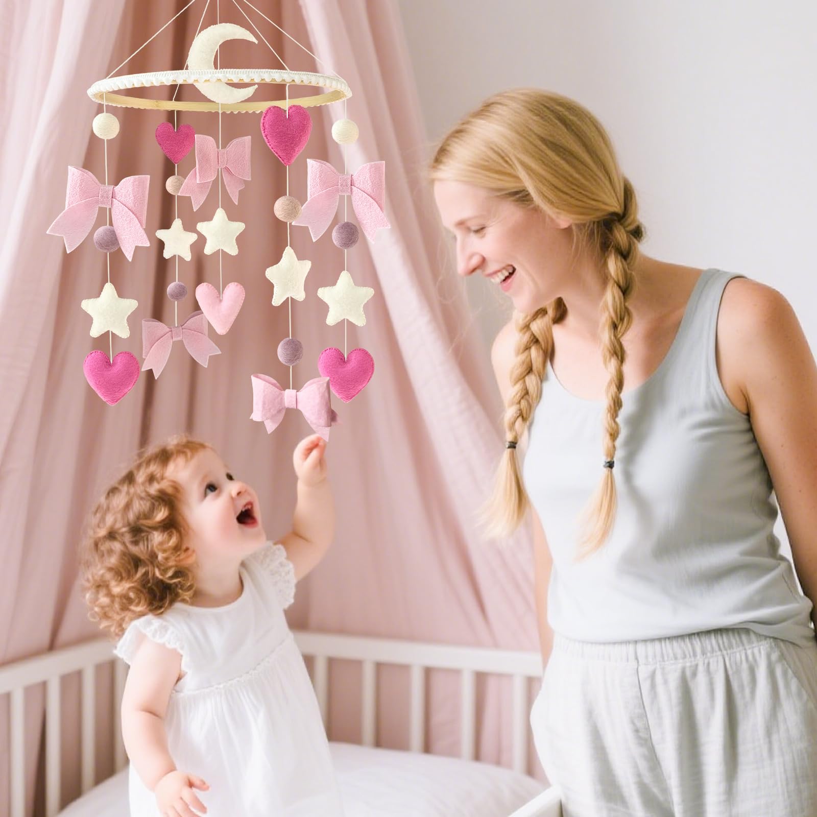 Teeloray anti-tangle packaging keeps setup simple for crib mobile.