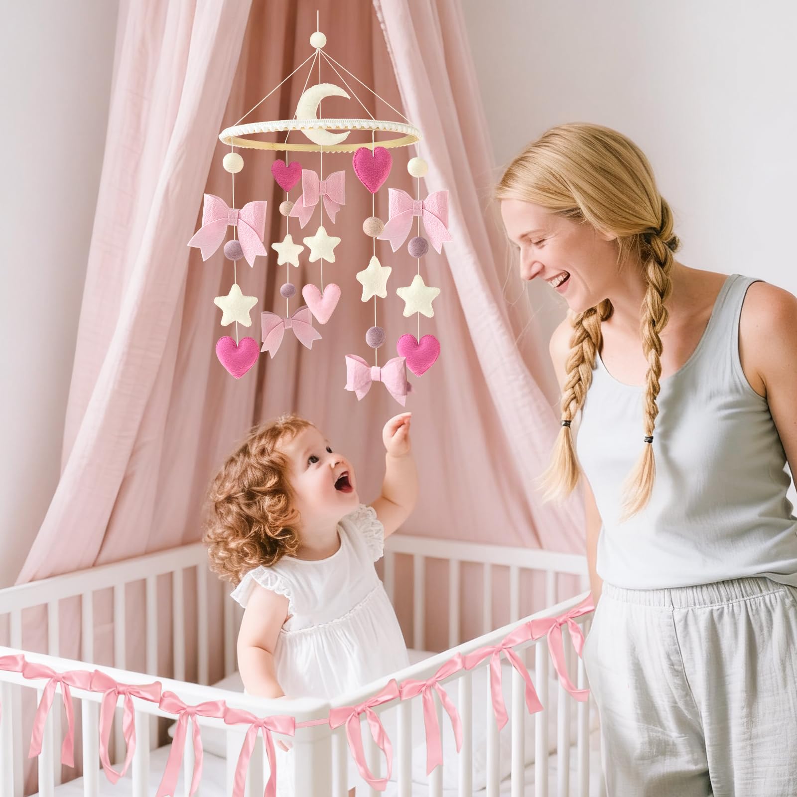 Teeloray nursery decor set coordinates with pink themes for photos