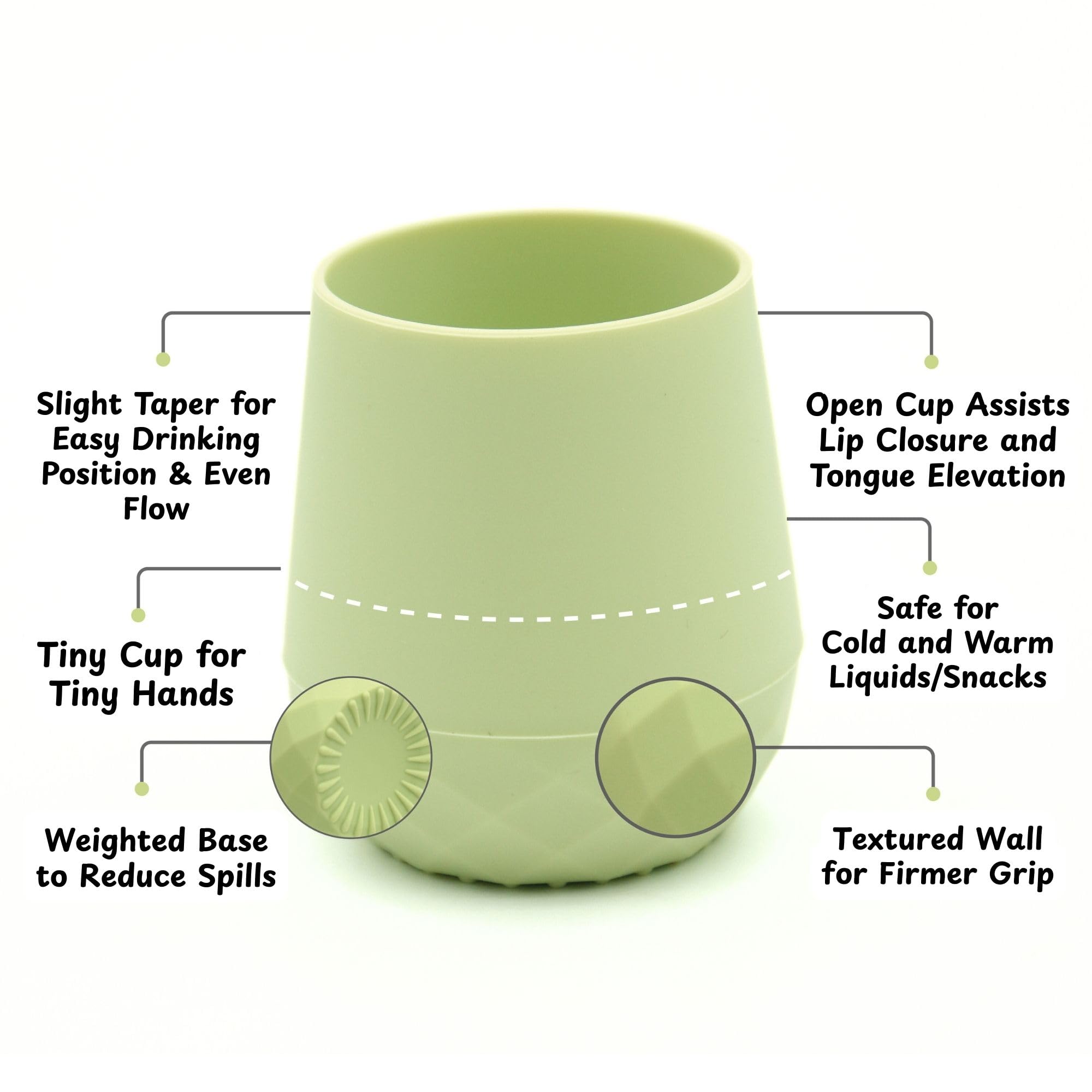 Teensy Peepsy training cup with non-slip base for stability
