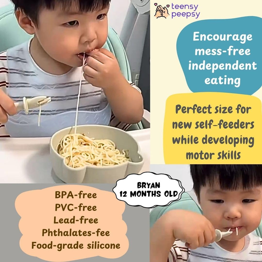 teensy peepsy suction base holds the bowl firmly during meals