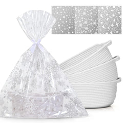 Teenyyou Christmas basket 3-pack with handles for easy gift presentation and storage