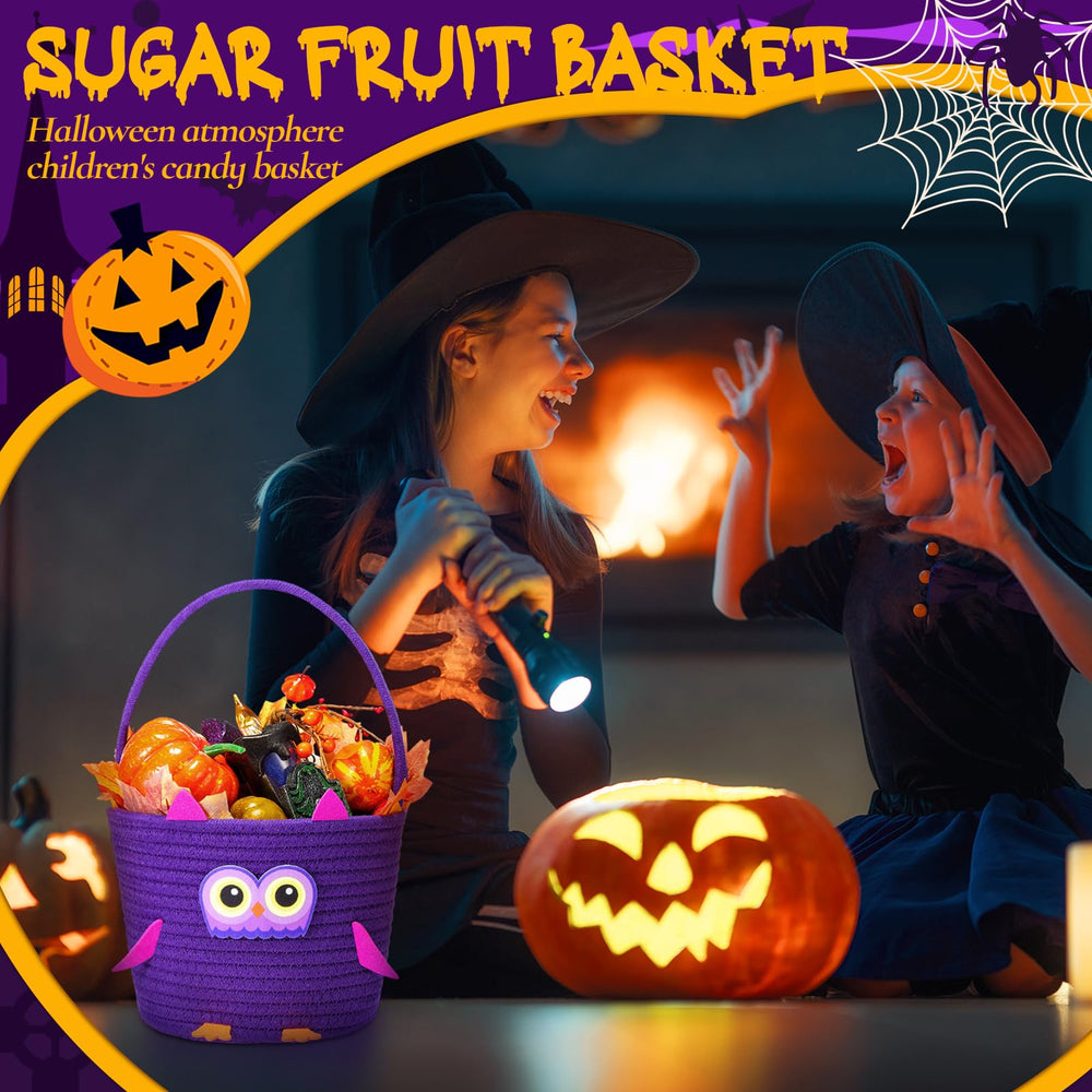 Teeneyou 21cm upper diameter basket—easy for kids to carry during Halloween activities.