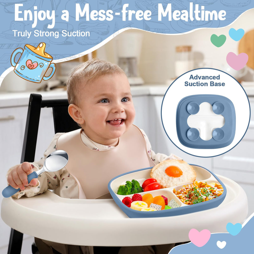 Teenyyou plate is microwave and dishwasher friendly for quick cleanup.