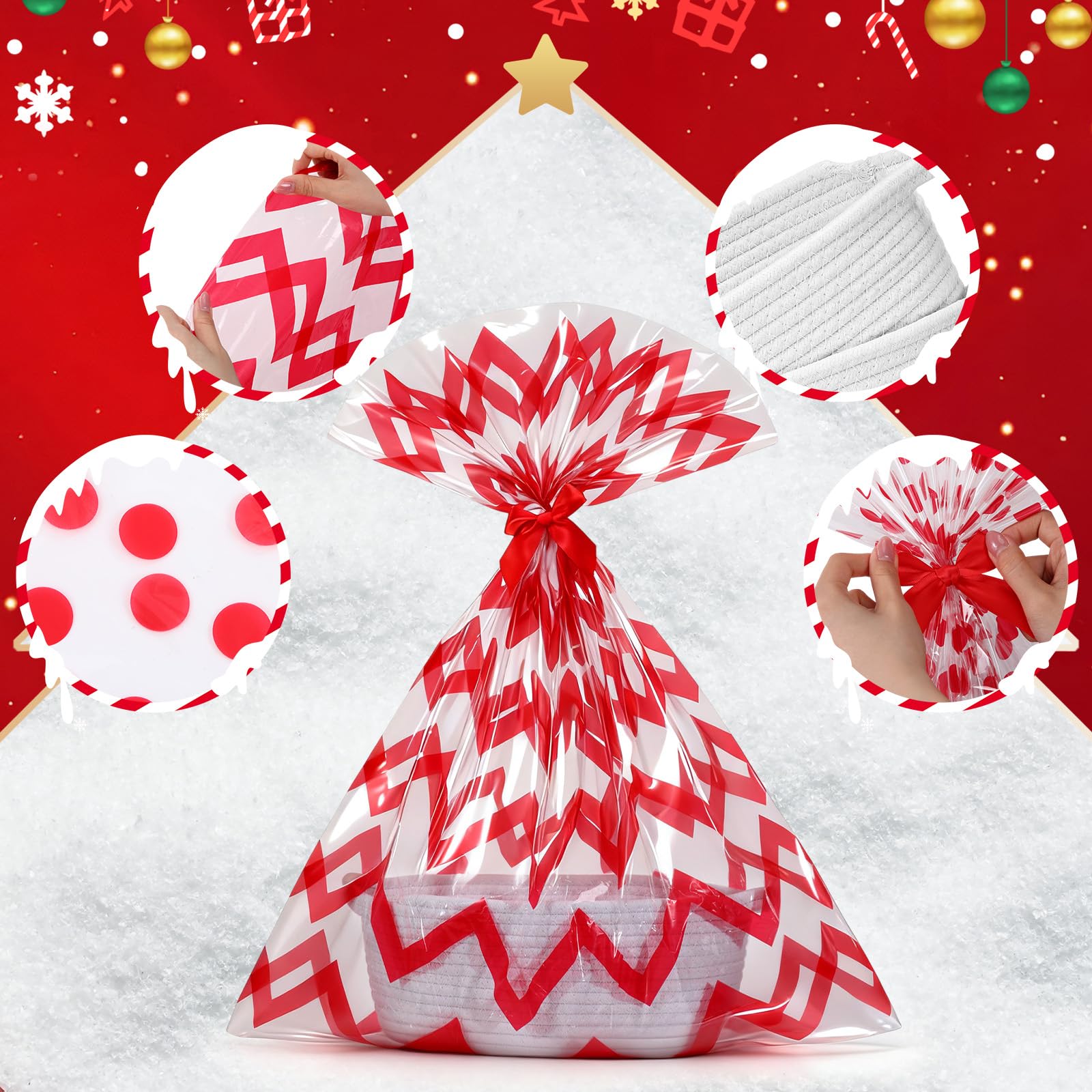 Teenyyou satin red bows add a luxe finishing touch to presents.