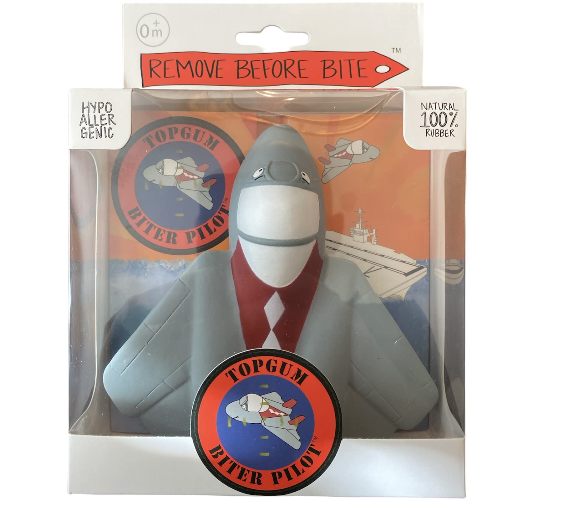 TOPGUM Biter Pilot front view reveals hand-painted, non-toxic toy.