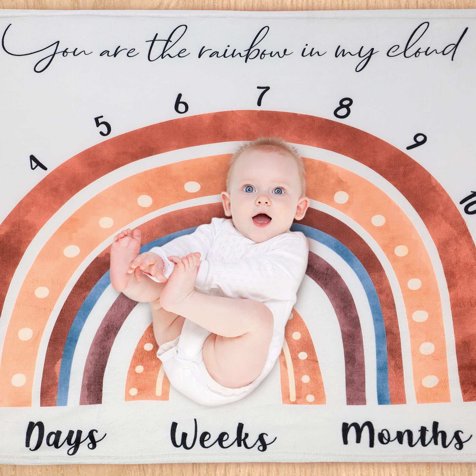 Tegeme Milestone Blanket frames growth moments in bright, versatile baby photos.