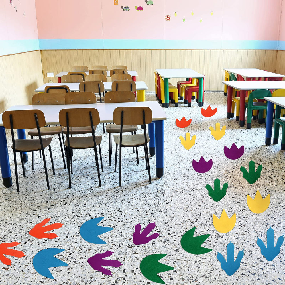 Tegeme dinosaur footprints glue sheets provide quick, residue-free sticking support