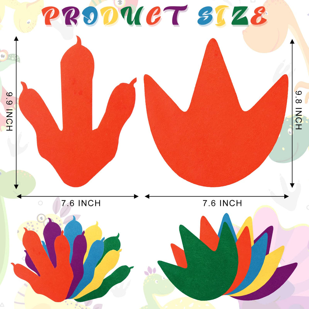 Tegeme dinosaur footprints green 8-inch decals brighten classrooms with direction cues