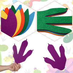 Tegeme dinosaur footprints yellow 8-inch decals attract attention for playful wayfinding