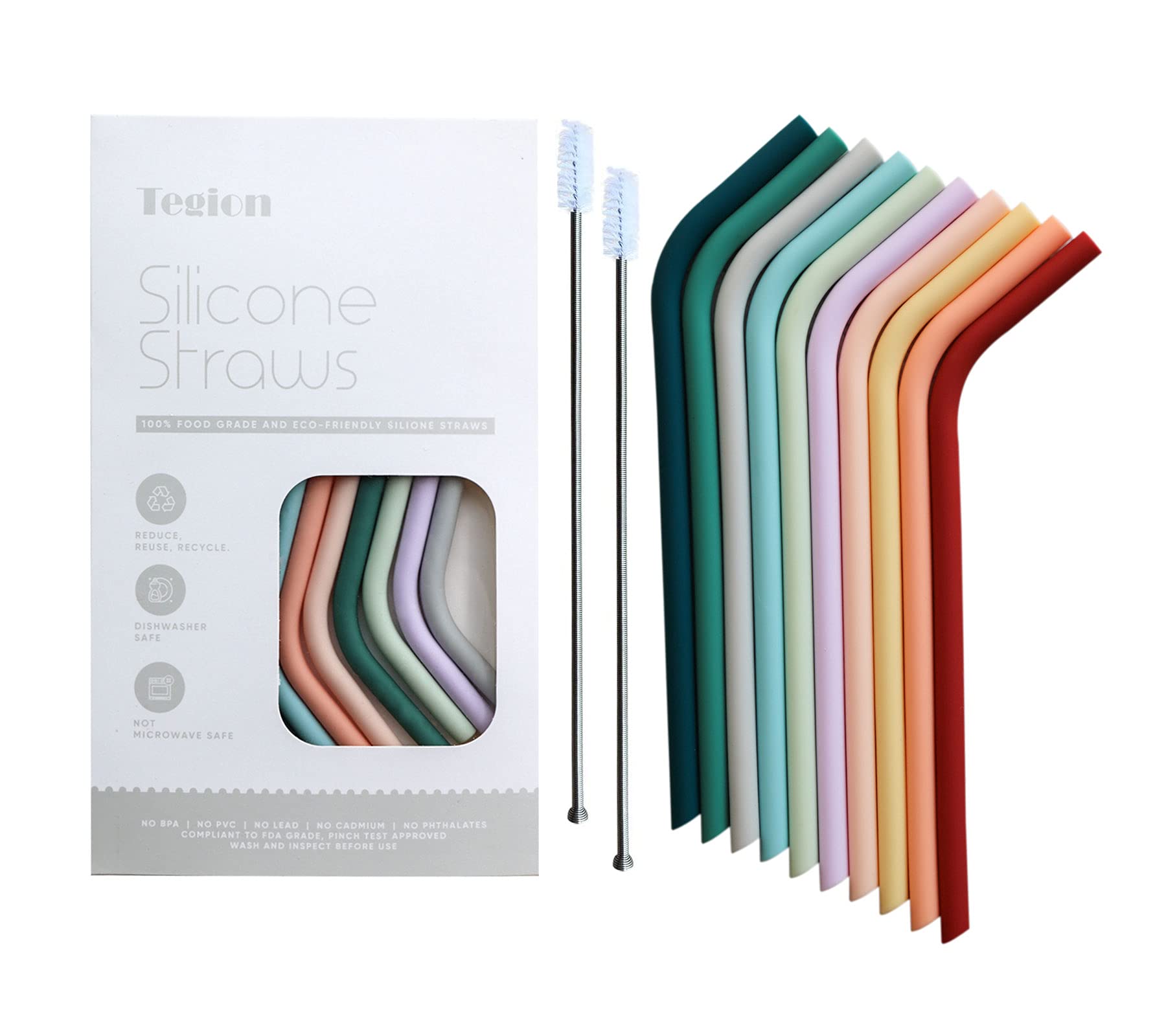 Tegion bendy straw 6.7 inch for kids enables soft, safe sipping