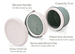 Tegion No Spill container detachable silicone flap enables easy filling and cleaning