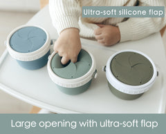 Tegion No Spill screw-top lid image showing crumb-free travel and secure closure