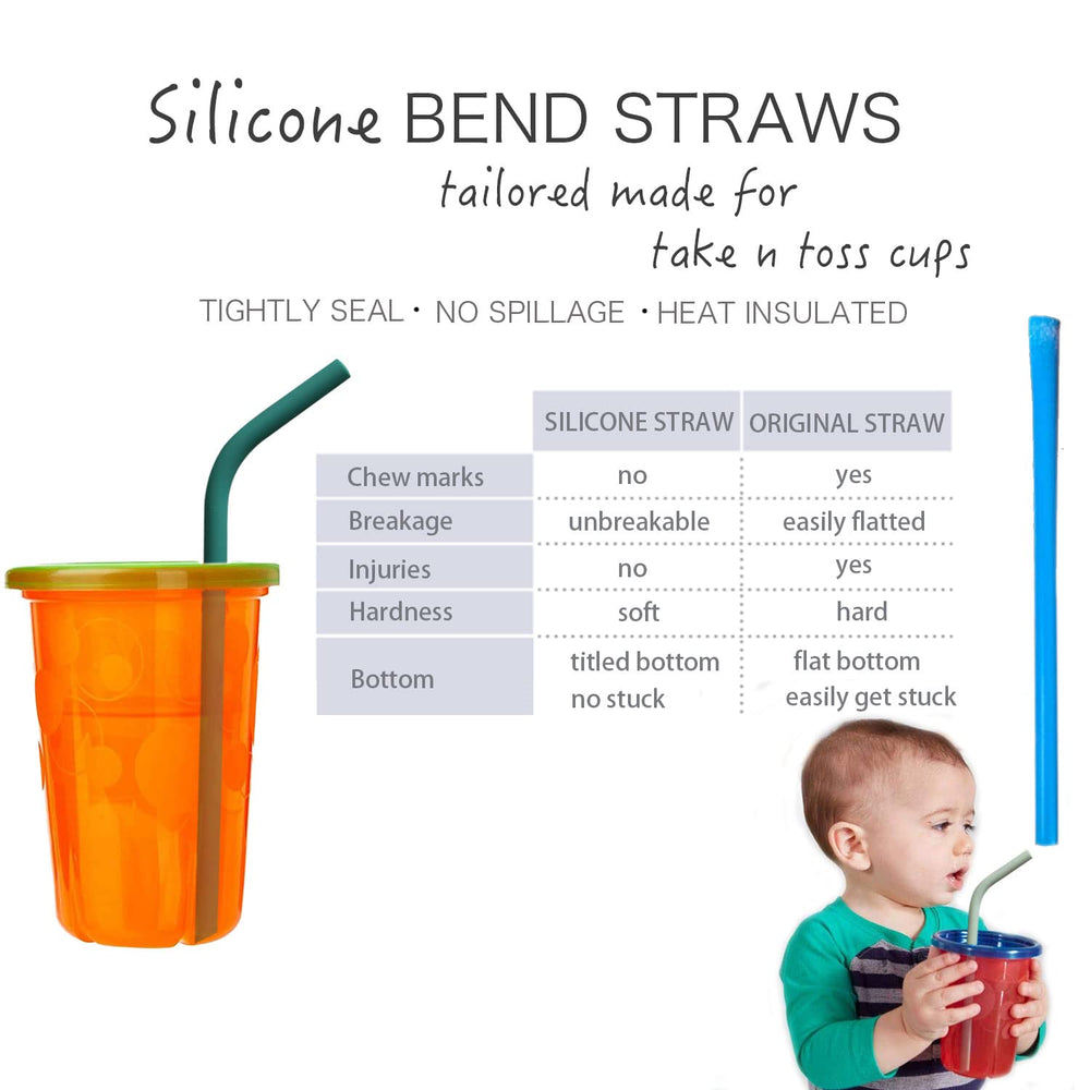 Tegion reusable silicone straw with soft bite resists chewing