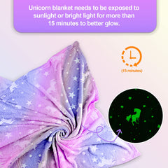 TEHALK unicorn blanket makes a thoughtful gift for girls' birthdays or holidays.
