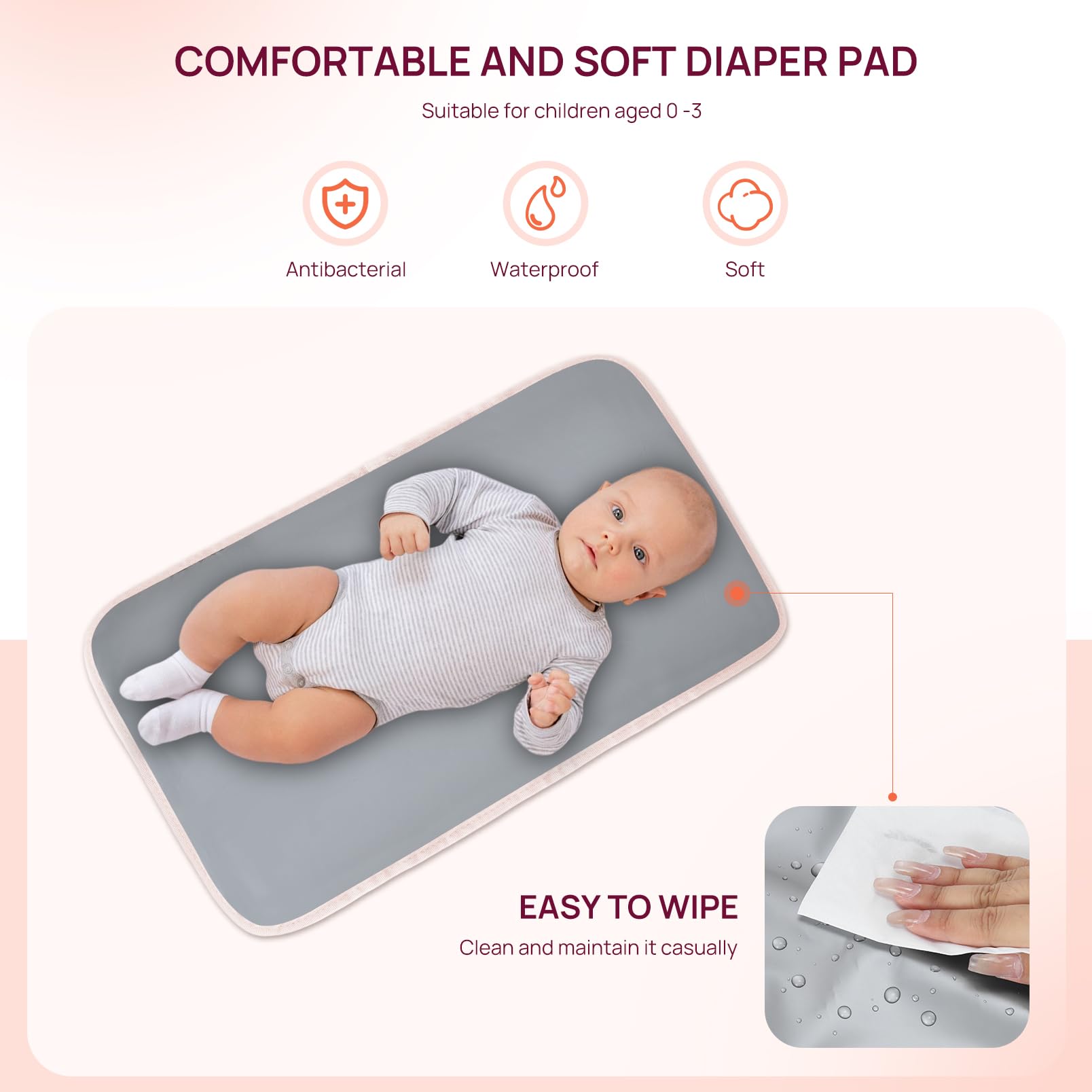 Telena diaper bag padded back panel offers comfortable wear