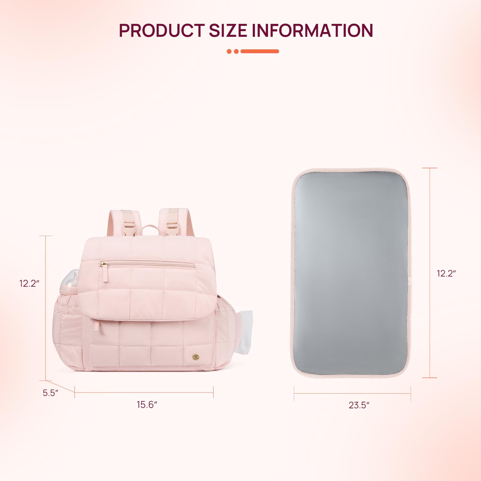 Telena diaper bag stroller buckles attach securely to a stroller